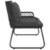 vidaXL Garden Bench Black and Anthracite Poly Rattan