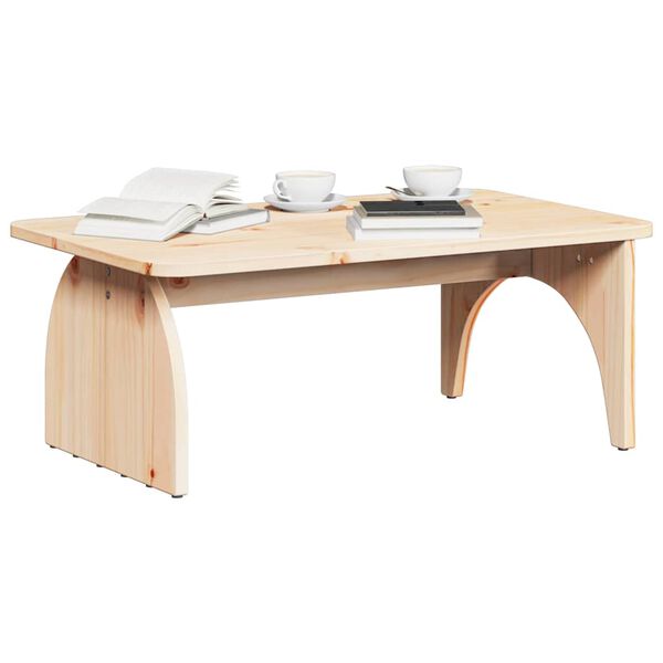 vidaXL Coffee Table Natural 80 x 50 x 31 cm Solid pine wood