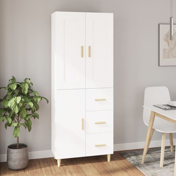 vidaXL Highboard White Engineered Wood