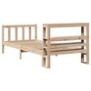 vidaXL Bed Frame without Mattress 75x190 cm Small Single Solid Wood Pine