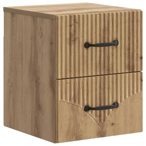 vidaXL Wall-Mounted Bedside Cabinet Artisan Oak 34.5 x 33 x 40 cm