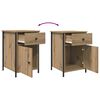 vidaXL Bedside Cabinet with Drawer 2 pcs Artisan Oak 40 x 42 x 60 cm