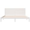 vidaXL Extra Long Bed Frame without Mattress White 180x210 cm Solid Wood