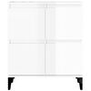 vidaXL Sideboards 2 pcs High Gloss White 60x35x70 cm Engineered Wood