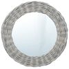 vidaXL Mirror 70 cm Wicker