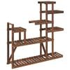 vidaXL Flower Stand 110x25x111 cm Solid Wood Fir
