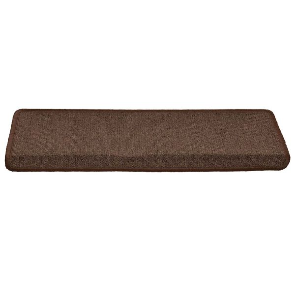 vidaXL Stair Mats 30 pcs 65x21x4 cm Coffee Brown Rectangular Edge