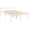 vidaXL Senior Bed without Mattress White Small Double Solid Wood