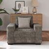 vidaXL Sofa Chair with Cushion Dark grey Faux leather
