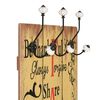 vidaXL Wall-mounted Coat Rack with 6 Hooks 120x40 cm FAMILY