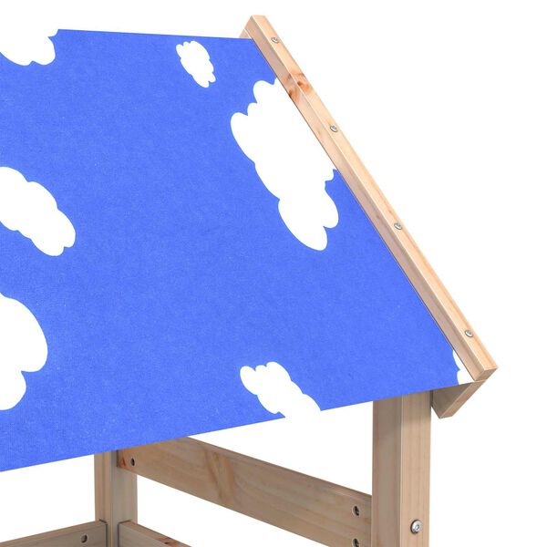 vidaXL Play Tower Brown 52.5 x 110.5 x 215 cm Solid Pine Wood