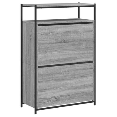 vidaXL Shoe Cabinet Grey Sonoma 75x34x112 Engineered Wood