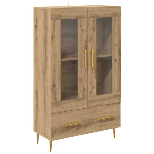 vidaXL Highboard with Drawer Artisan Oak 69.5 x 31 x 115 cm