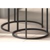 Rousseau 2 Piece Side Table Set Livios Metal Grey and Copper