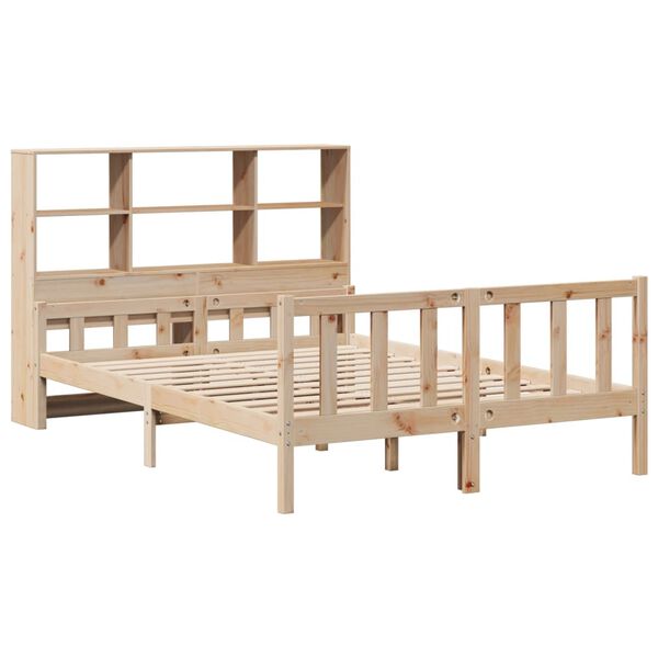 vidaXL Bookcase Bed without Mattress 120x190 cm Small Double Solid Wood Pine