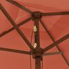 vidaXL Garden Parasol with Wooden Pole Terracotta 198x198x231 cm