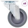 vidaXL 8 pcs Swivel Casters 75 mm
