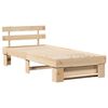 vidaXL Bed Frame with Headboard Brown 75 x 190 cm Solid Pine Wood