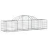 vidaXL Arched Gabion Baskets 10 pcs 200x50x40/60 cm Galvanised Iron