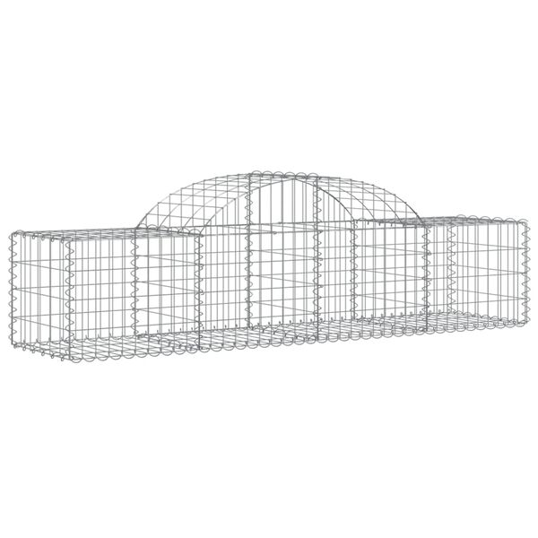 vidaXL Arched Gabion Baskets 10 pcs 200x50x40/60 cm Galvanised Iron