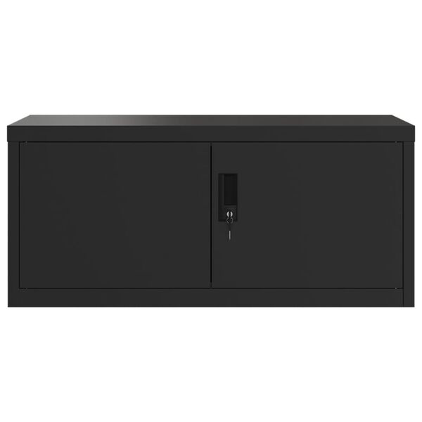 vidaXL File Cabinet Black 90x40x130 cm Steel