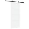 vidaXL Sliding Door White and Black 93 x 232 cm Solid Pine Wood
