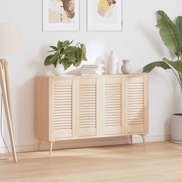 vidaXL Cabinet Doors Louvred Design 4 pcs 61.5x29.5 cm Solid Wood Pine