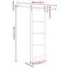vidaXL Sliding Door ORKDAL Brown 83 x 232 cm Solid Pine Wood