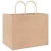 vidaXL Paper Bags 250 pcs with Handles Brown 32x22x24 cm