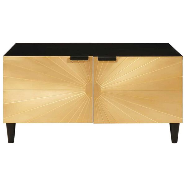 vidaXL Coffee Table Black and Gold 80 x 50 x 40 cm
