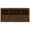 vidaXL Sideboard with LED Lights Brown Oak 142.5x37x67 cm