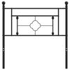 vidaXL Metal Replace Headboard Black 90 cm