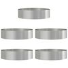 vidaXL Planter Ring 5 pcs Silver 80 x 80 x 20 cm Stainless Steel
