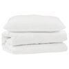 vidaXL Duvet Set with Pillow 2 pcs White Microfibre