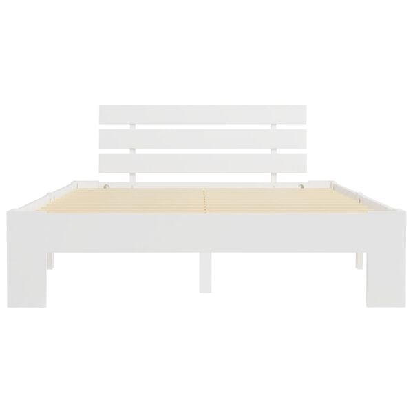 vidaXL Bed Frame without Mattress White 140x200cm Solid Wood Pine