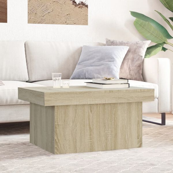 vidaXL Coffee Table Sonoma Oak 80x55x40 cm Engineered Wood