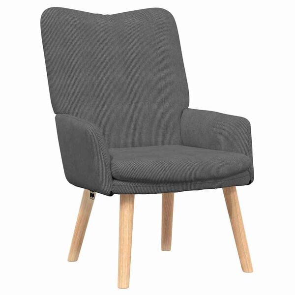 vidaXL Armchair Dark Grey 63 x 67 x 94 cm Sherpa Fabric