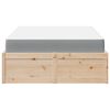 vidaXL Bed with Mattress 120x190 cm Small Double Solid Wood Pine