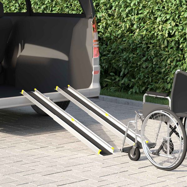 vidaXL Ramp for Wheelchair 270 kg 2 pcs Black 152 x 19 x 5.5 cm