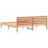 vidaXL Bed Frame with Headboard Wax Brown 180 x 220 cm Solid Pine Wood