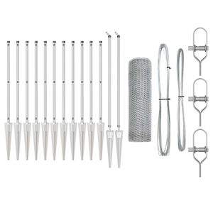 vidaXL Fence Post Silver