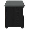 vidaXL Hall Bench with Cushion with Drawer Black Oak 80 x 38 x 46 cm