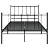 vidaXL Bed Frame without Mattress Black Metal 120x200 cm