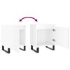 vidaXL Bedside Cabinets 2 pcs High Gloss White 40x30x50 cm Engineered Wood