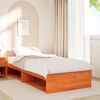 vidaXL Day Bed without Mattress Wax Brown 90x200 cm Solid Wood Pine