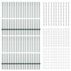 vidaXL Fence Posts Height Adjustable Manual 44 pcs Green 160 cm Steel