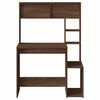 vidaXL Desk with Shelves Brown Oak 100x45x140 cm Engineered Wood