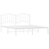 vidaXL Metal Bed Frame without Mattress with Headboard White 160x200cm