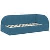 vidaXL Corner Bed Frame with Headboard Blue 100 cm x 200 cm Velvet