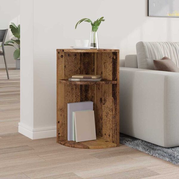 vidaXL End Table Old Wood 29.6 x 29.6 x 60 cm Engineered Wood